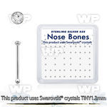 u4y6f3o 925 silver nose pins swarovski