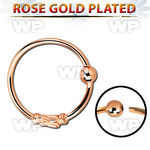 uaesa3 real rose gold plated silver 925 nose ring balinese wir nose piercing