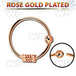 uakea3 real rose gold plated silver 925 nose ring twisted wire nose piercing