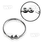 uazz silver 925 nose ring double 2mm fixed balls outer diam nose piercing