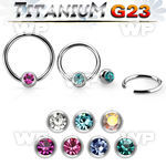 ubcec4s titanium g23 ball closure ring w 4mm ball w crystal