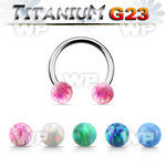 ucbop5 titanium g23 circular barbell w 5mm synthetic opal balls
