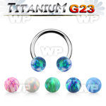 ucbop6 titanium g23 circular barbell w 6mm synthetic opal balls