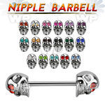 um326 surgical steel nipple barbell 1 6mm casted surgical stee nipple piercing