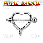 um3xez heart shape nipple shield surgical steel nipple barbell nipple piercing