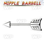 um3xt surgical steel nipple barbell 1 6mm 5mm cone casted nipple piercing