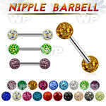 umdas surgical steel nipple barbell 1 6mm 5mm ball ferido glue nipple piercing