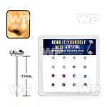 und43eyj box w silver 925 un bent nose stud round extra flat 2 5mm nose piercing