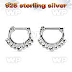 vsepn16 silver septum clicker 14g w big balls