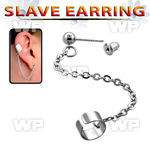 wak0y steel fake slave helix clip chain sold individually belly piercing