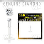 wbidi bioflex labret w 1 5mm prong set diamonds white gold top