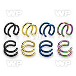 wr6d ion plated surgical steel clip on fake helix clip indoubl helix piercing