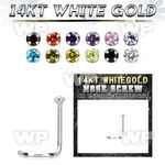 wszm12 14kt white gold nose screw wtiny 1.25mm color cz stone