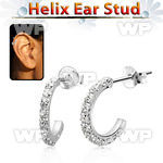 xwf6hj silver helix ear stud w curved crystals tops